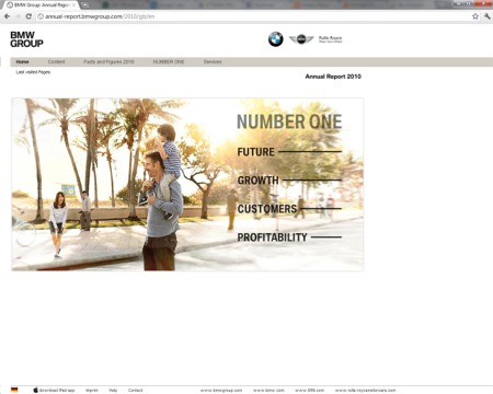 The BMW Group Online Annual Report 2010 