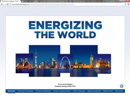 The Peabody Energy 2010 Online Annual Report