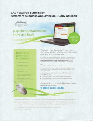 The Statement Suppression E-Mail Campaign