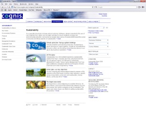 The Cognis Sustainability Internet Portal