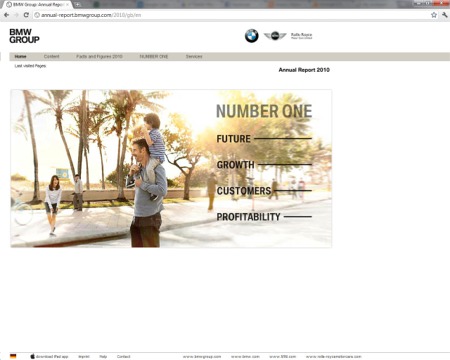 The BMW Group Online Annual Report 2010