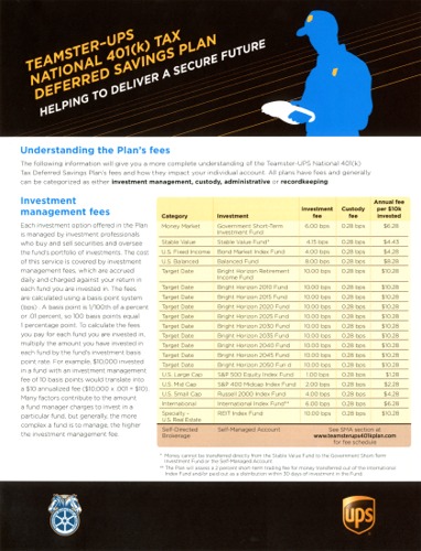 The Teamster-UPS Fee Disclosure