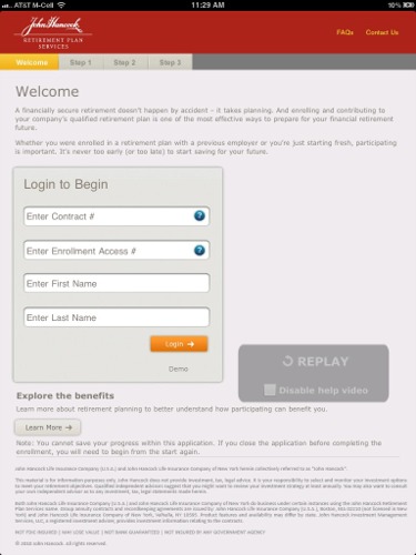 The Online Enrollment Experience iPad App