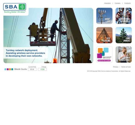 The SBA Communications New Company Web Site