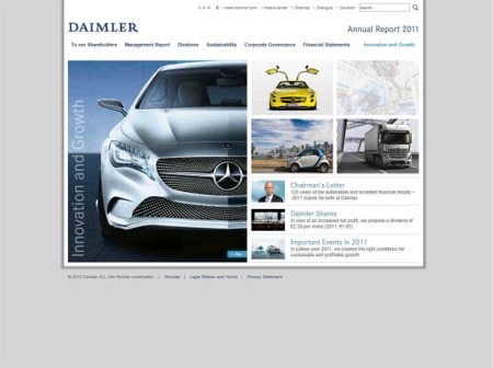 The Daimler AG Online Annual Report 2011 Innovation and Growth