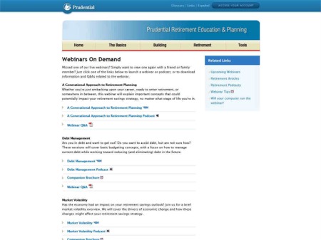 Prudential Retirement's National Participation Education Webinar Series