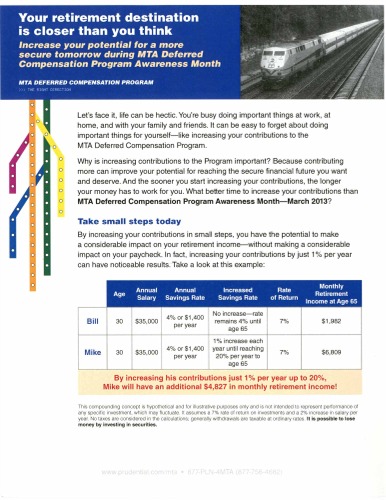The MTA Deferred Compensation Program Awareness Month
