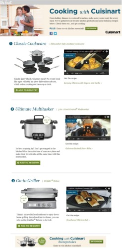Cuisinart's Digital & Mobile Bridal Marketing Hub
