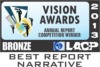 LACP 2013 Vision Awards Regional Special Acheivement Winner