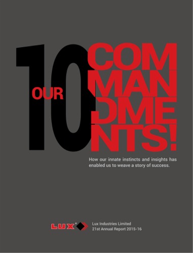 Lux Industries Limited, Annual Report 2015-16