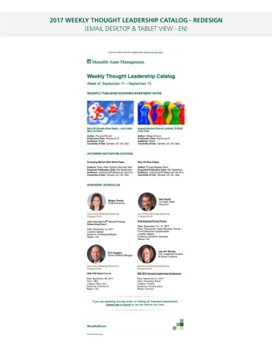 The Weekly Thought Leadership Catalog Redesign